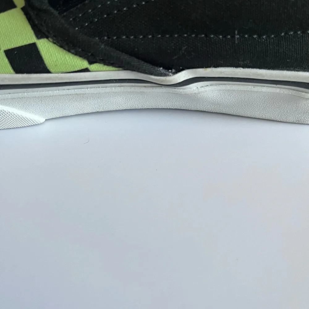 Vans Classic Slip-On Glow Checkerboard Black/Green - Picture 6 of 16